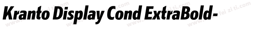 Kranto Display Cond ExtraBold字体转换